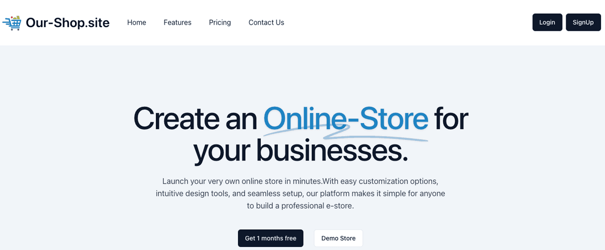 Our-Shop.site - Screenshot 1