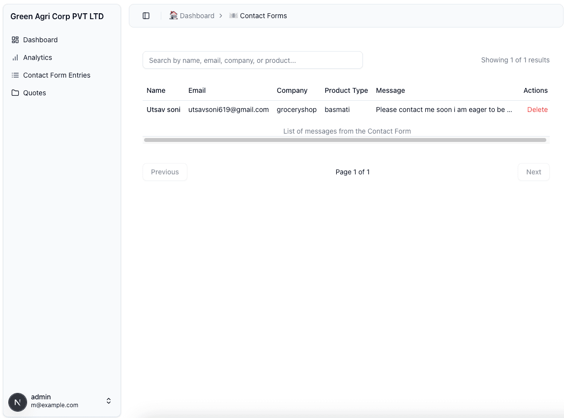 GreenAgri Admin Dashboard